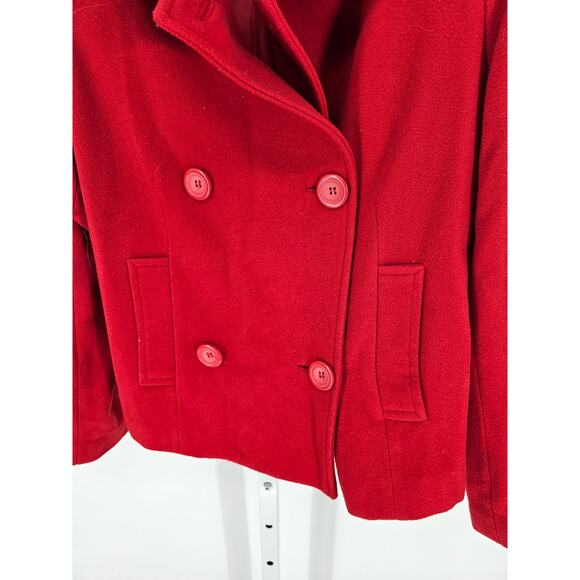 Collection by Harve Benard Double-Breasted Button Closure Front Pea-Coat Size 10 - Picture 4 of 6